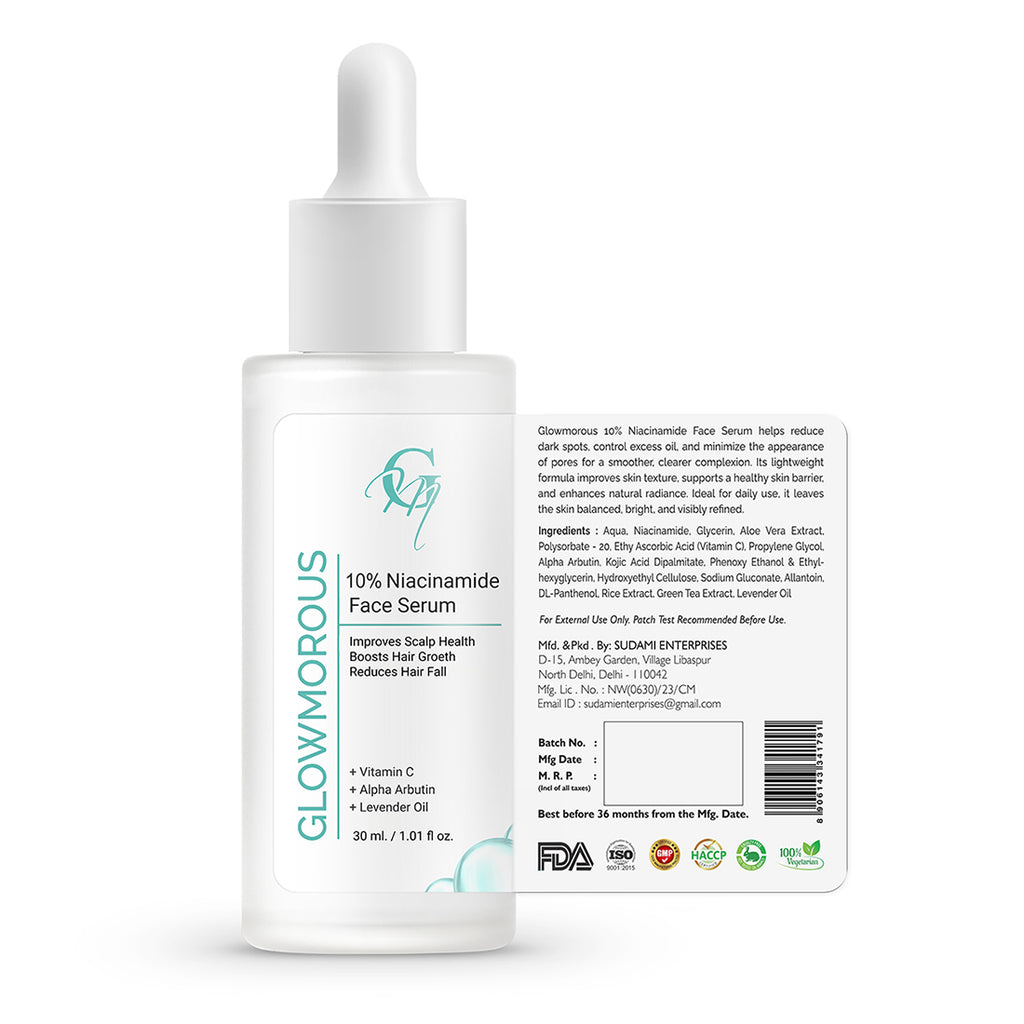 Glowmorous 10% Niacinamide Face Serum for Dark Spot Corrector